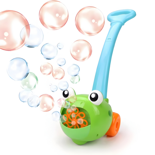[SG] Wanna Bubbles | Cute Frog theme Walker for children with Bubble Blower | Bubble Solution Included