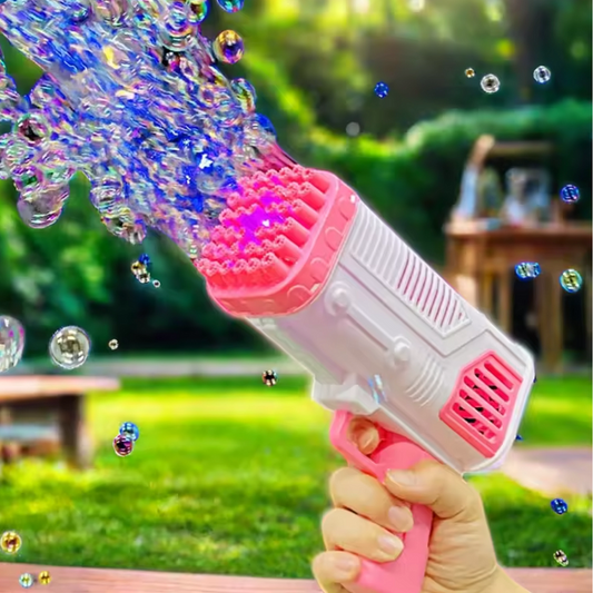 [SG] Wanna Bubbles | 36 Holes Bubble Machine Gun | Bubble Solution Included | Bubble Toys Blaster Gun Bubble Maker