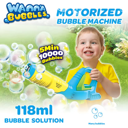 [SG] Wanna Bubbles | Cute Leaf Blower Toy Bubble Machine | Automatic Bubble Toy Bubble Maker | Bubble Solution Included