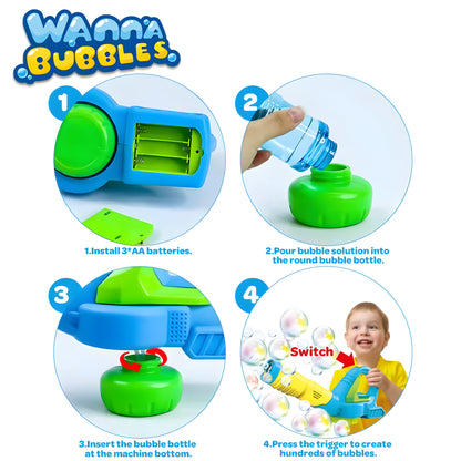 [SG] Wanna Bubbles | Cute Leaf Blower Toy Bubble Machine | Automatic Bubble Toy Bubble Maker | Bubble Solution Included
