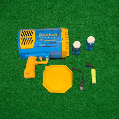 [SG] Mr Bonch 69 Holes Bubble Machine Gun | Bubble Solution & Battery Included | Bubble Maker for Kids Toddlers Children