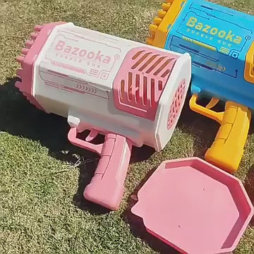[SG] Mr Bonch 69 Holes Bubble Machine Gun | Bubble Solution & Battery Included | Bubble Maker for Kids Toddlers Children