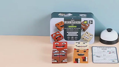 MrBonch | Face Block Game | Wooden Expressions Matching Block Puzzle Educational Games STEM